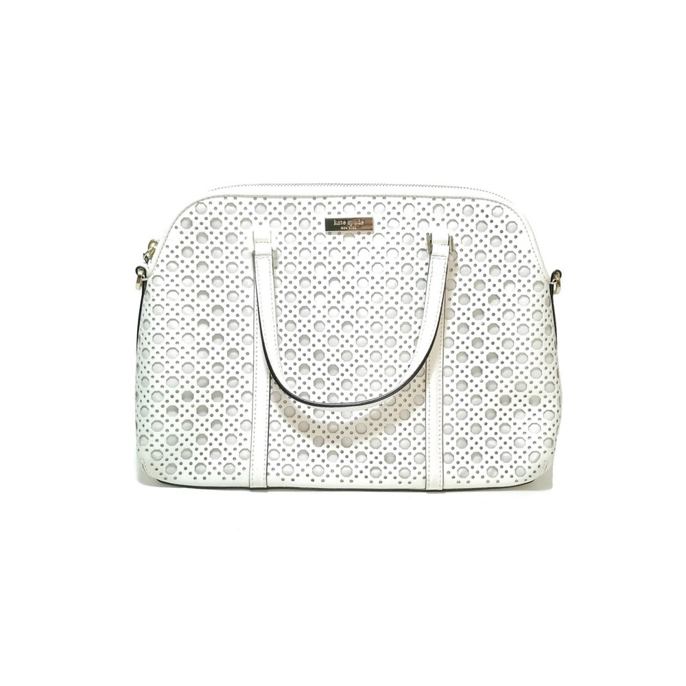 Kate Spade white laser cut crossbody bag